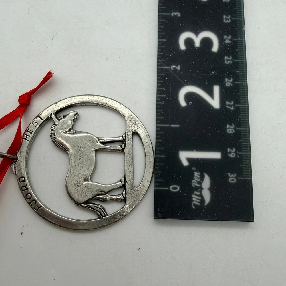 Havstad Tinn Norway Pewter Fjord Hest Horse Ornament Norwegian Fjord Horse Metal